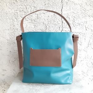 Teal Chocolate Brown Lulu Dharma Handbag